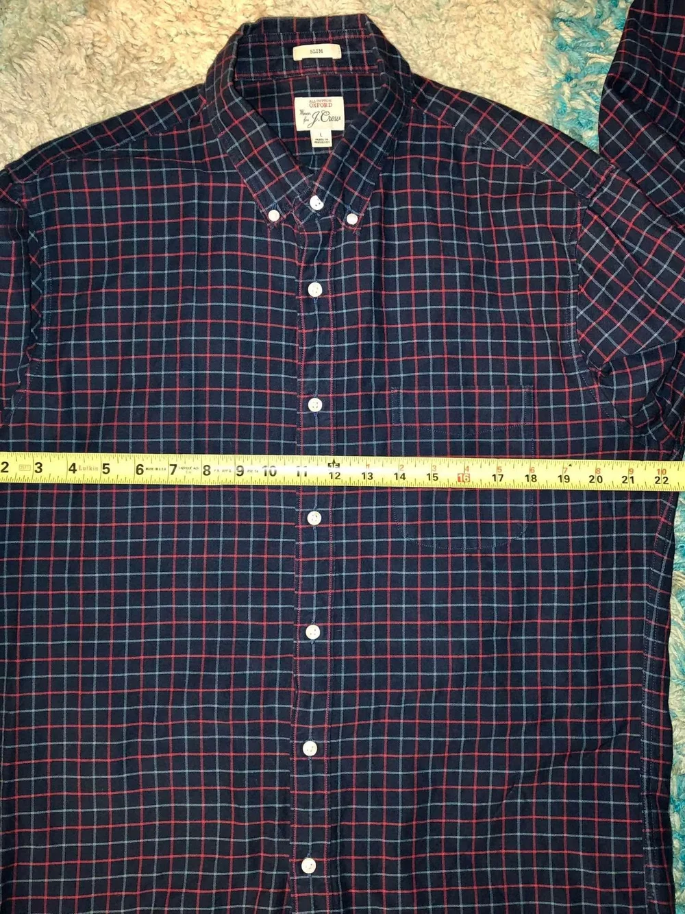 J.Crew Slim-Fit Pima Cotton Oxford Button-Up Shirt L